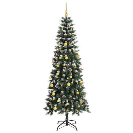 Konstgjord julgran Grön 210 cm PVC och Plast och Stål