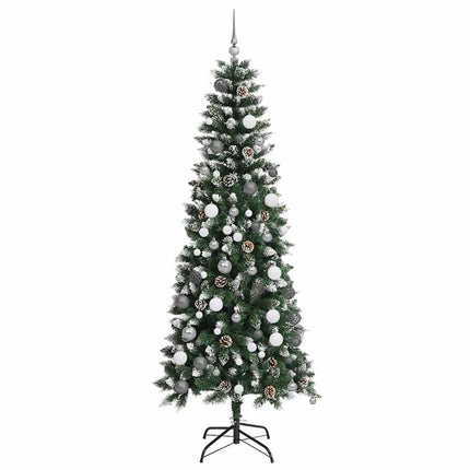 Konstgjord julgran Grön 210 cm PVC och Plast och Stål