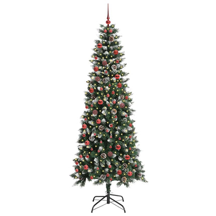 Konstgjord julgran Grön 210 cm PVC och Plast och Stål