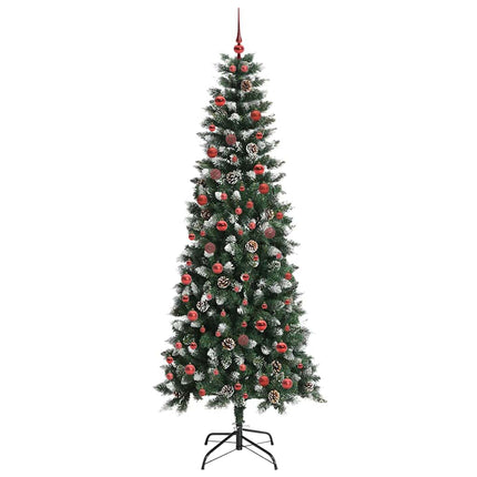 Konstgjord julgran Grön 210 cm PVC och Plast och Stål