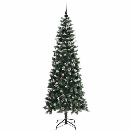 Konstgjord julgran Grön 210 cm PVC och Plast och Stål