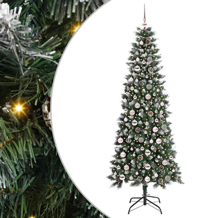 Konstgjord julgran Grön 210 cm PVC och Plast och Stål