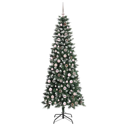 Konstgjord julgran Grön 210 cm PVC och Plast och Stål