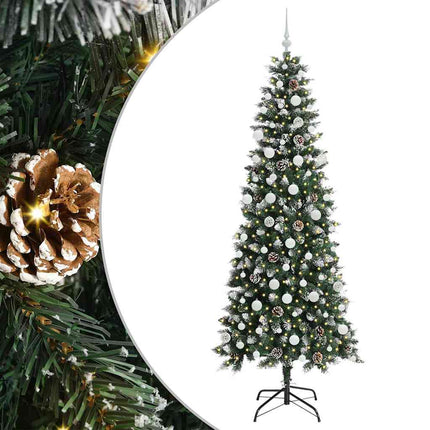 Konstgjord julgran Grön 210 cm PVC och Plast och Stål