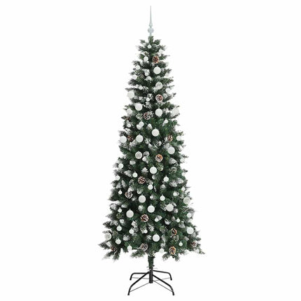 Konstgjord julgran Grön 210 cm PVC och Plast och Stål