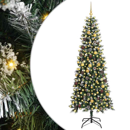 Konstgjord julgran Grön 240 cm PVC och Plast och Stål