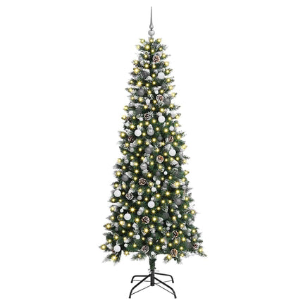 Konstgjord julgran Grön 240 cm PVC och Plast och Stål
