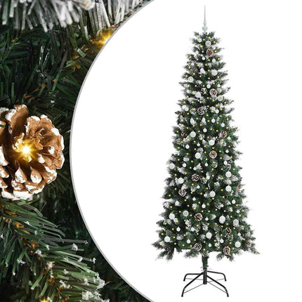 Konstgjord julgran Grön 240 cm PVC och Plast och Stål