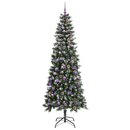 Konstgjord julgran Grön 240 cm PVC och Plast och Stål