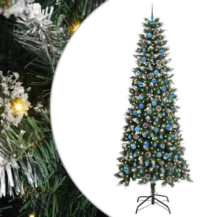 Konstgjord julgran Grön 240 cm PVC och Plast och Stål