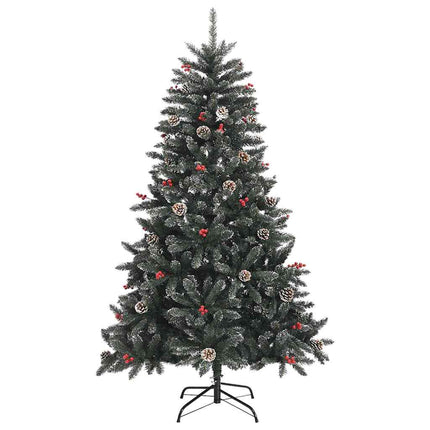 Konstgjord julgran Grön 180 cm PVC och Plast och Stål