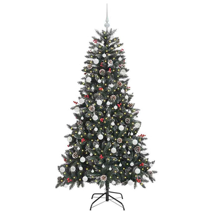 Konstgjord julgran Grön 180 cm PVC och Plast och Stål
