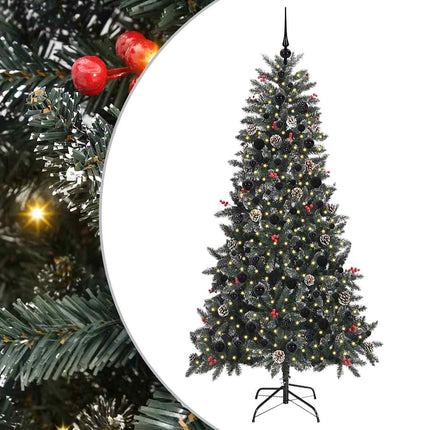 Konstgjord julgran Grön 210 cm PVC och Plast och Stål