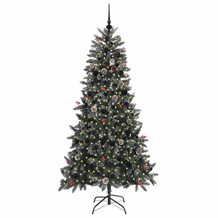 Konstgjord julgran Grön 210 cm PVC och Plast och Stål