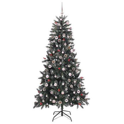 Konstgjord julgran Grön 210 cm PVC och Plast och Stål