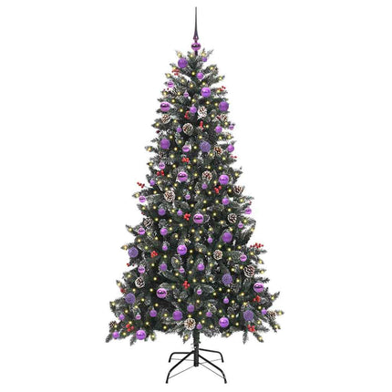 Konstgjord julgran Grön 210 cm PVC och Plast och Stål