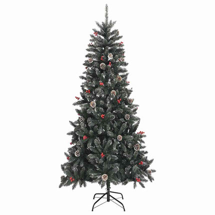 Konstgjord julgran Grön 210 cm PVC och Plast och Stål