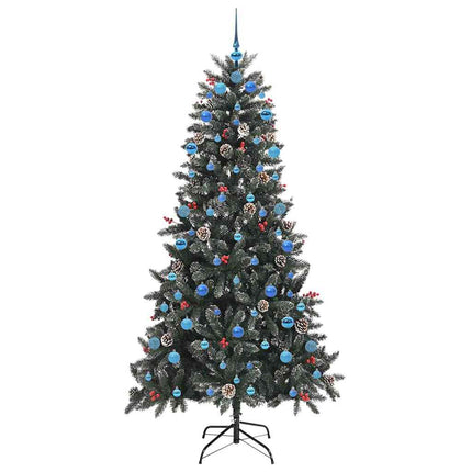 Konstgjord julgran Grön 210 cm PVC och Plast och Stål