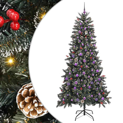 Konstgjord julgran Grön 240 cm PVC och Plast och Stål
