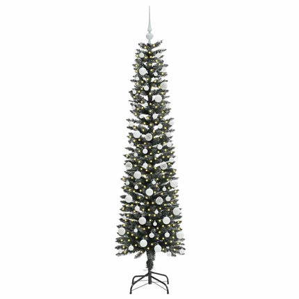 Konstgjord julgran Grön 180 cm PVC och Plast och Stål