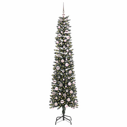 Konstgjord julgran Grön 210 cm PVC och Plast och Stål