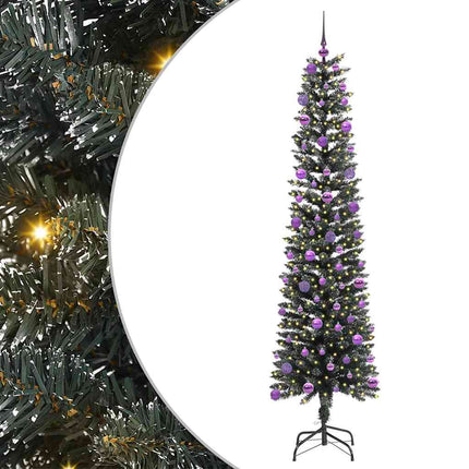 Konstgjord julgran Grön 210 cm PVC och Plast och Stål