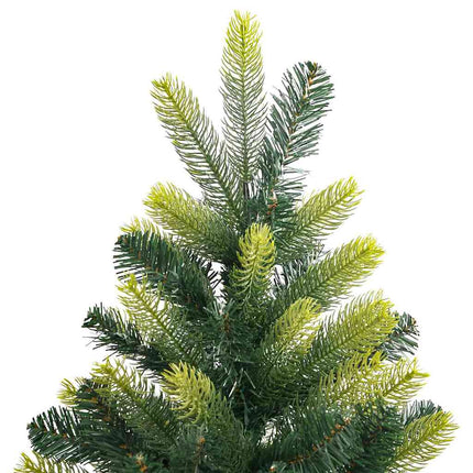 Konstigt hinged julgran 300 LEDs Grön 210 cm PVC och PE