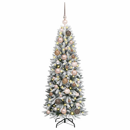 Konstgjord julgran Vit 120 cm PVC, Plast, Stål och PE