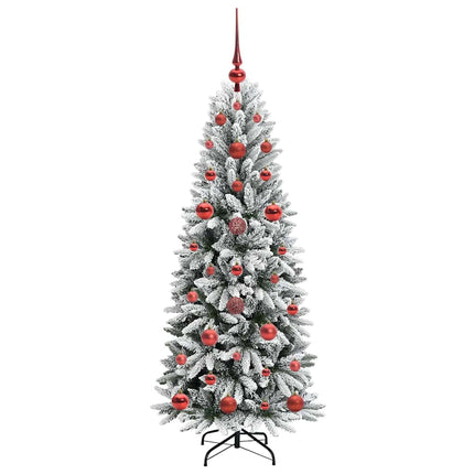 Konstgjord julgran Vit 120 cm PVC, Plast, Stål och PE