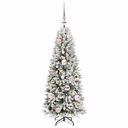 Konstgjord julgran Vit 120 cm PVC, Plast, Stål och PE