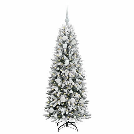 Konstgjord julgran Vit 120 cm PVC, Plast, Stål och PE