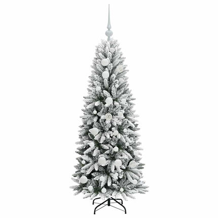 Konstgjord julgran Vit 120 cm PVC, Plast, Stål och PE