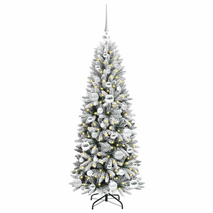 Konstgjord julgran Vit 120 cm PVC, Plast, Stål och PE