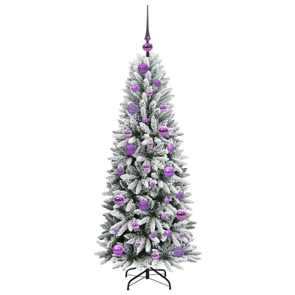 Konstgjord julgran Vit 120 cm PVC, Plast, Stål och PE