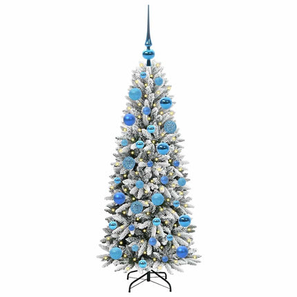 Konstgjord julgran Vit 120 cm PVC, Plast, Stål och PE