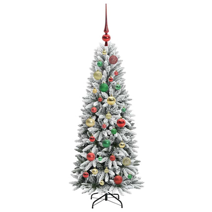 Konstgjord julgran Vit 120 cm PVC, Plast, Stål och PE