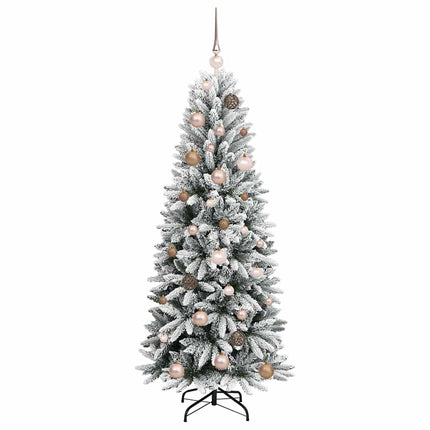 Konstgjord julgran Vit 150 cm PVC, Plast, Stål och PE