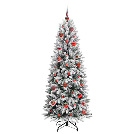 Konstgjord julgran Vit 150 cm PVC, Plast, Stål och PE