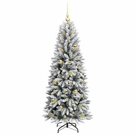 Konstgjord julgran Vit 150 cm PVC, Plast, Stål och PE