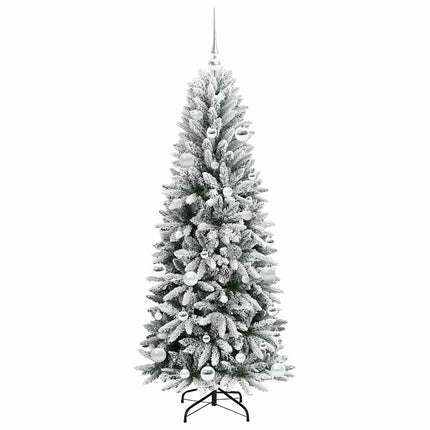 Konstgjord julgran Vit 150 cm PVC, Plast, Stål och PE