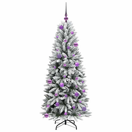 Konstgjord julgran Vit 150 cm PVC, Plast, Stål och PE