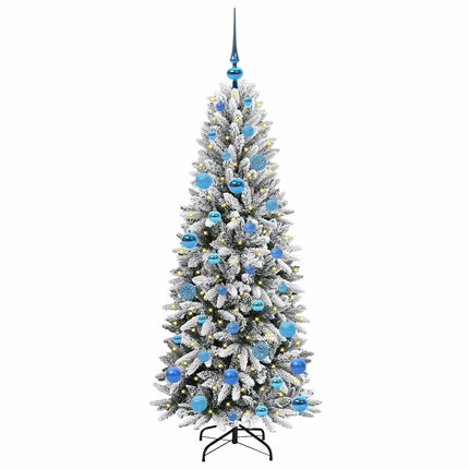 Konstgjord julgran Vit 150 cm PVC, Plast, Stål och PE