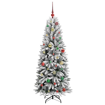 Konstgjord julgran Vit 150 cm PVC, Plast, Stål och PE