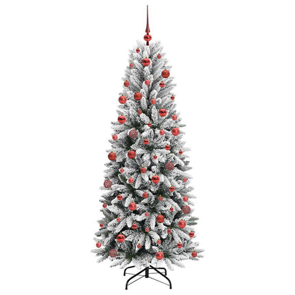 Konstgjord julgran Vit 180 cm PVC, Plast, Stål och PE