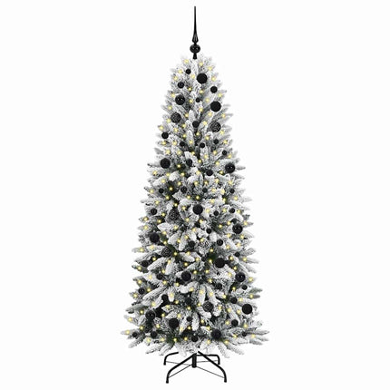 Konstgjord julgran Vit 180 cm PVC, Plast, Stål och PE