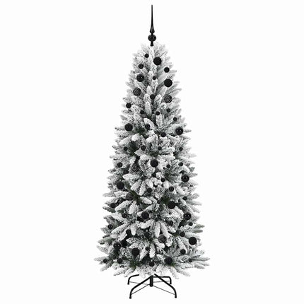 Konstgjord julgran Vit 180 cm PVC, Plast, Stål och PE