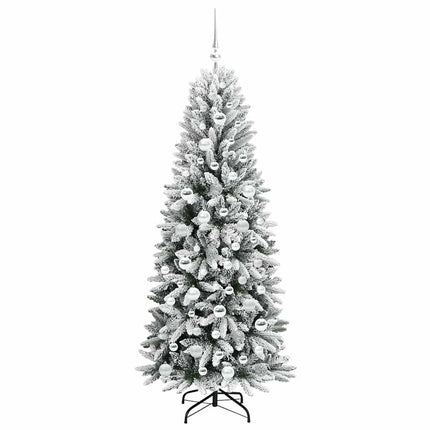 Konstgjord julgran Vit 180 cm PVC, Plast, Stål och PE