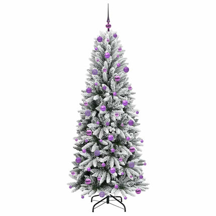 Konstgjord julgran Vit 180 cm PVC, Plast, Stål och PE