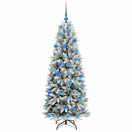Konstgjord julgran Vit 180 cm PVC, Plast, Stål och PE