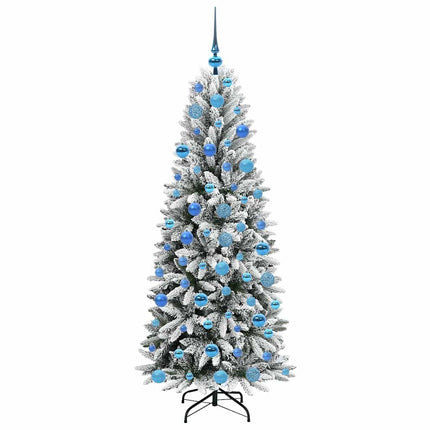 Konstgjord julgran Vit 180 cm PVC, Plast, Stål och PE
